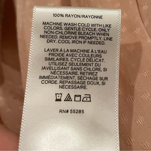 Express Blush Off the Shoulder Tie Shirt - Picture 6 of 6